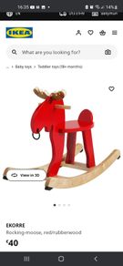 ikea wooden rocking horse