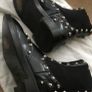 Balenciaga black leather ladies ankle boots with studs Image 6
