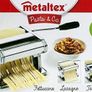 3-in-1 Pasta Machine Maker Stainless Steel Table Top Clamp, Silver (FREE POSTAGE) Image 3