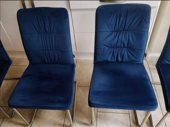 Beautiful Blue Kitchen Chairs x 4