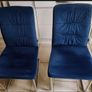 Beautiful Blue Kitchen Chairs x 4 Image 2