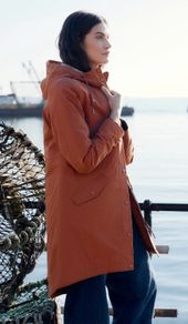 Seasalt Cornwall Brown Plant Hunter Cotton Waterproof Coat