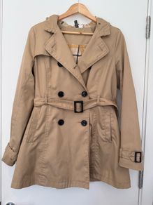 Vintage H&M Trench Coat Classic Beige Burberry Style
