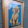 Vintage Kitsch Poodle framed Needlework Image 6