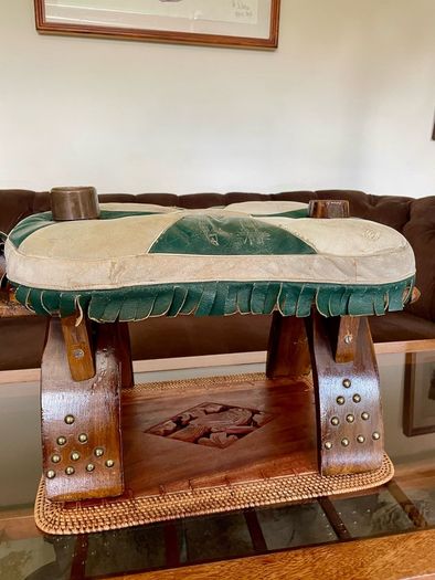 MCM Uber Kitsch Retro North African Footstool Childs Chair 1960s