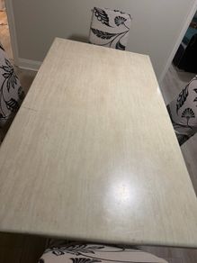 table entirely in marble