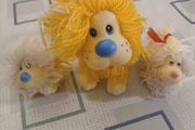 1987 M-Toys Shaggy Doggy Mommy figures - vintage 80s