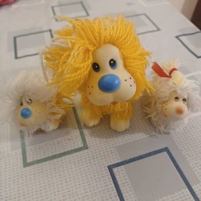 1987 M-Toys Shaggy Doggy Mommy figures - vintage 80s