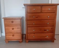 chest of drawers and locker