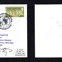 1970 Great Britain Illustrated Cover Commemorating hay Blyth in "British Steel" First solo non-stop voyage around the World East to West tying 5d Commonwealth Games