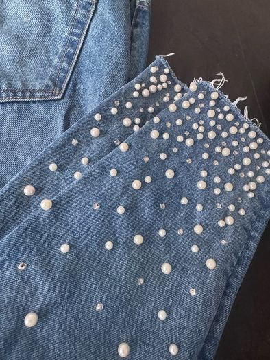 Grlfrnd Denim Jeans Pearls