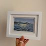 Original Handmade Framed Wall Art | Coastal Home Decor | Small framed painting | Sailing Ocean Decor Image 9