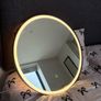 60cm Round LED Bathroom Mirror, Demister, Warm & Cool Light Image 2