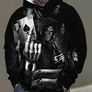 Skull HD Print 3D Design Mens Hoodie Image 2