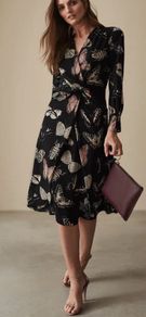 Reiss Lita Twist Front Butterfly Dress