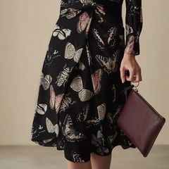 Reiss Lita Twist Front Butterfly Dress