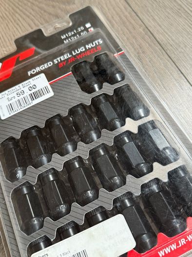 JR Wheels Lug Nuts M12 x 1.5 Black Stainless Steel