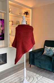 Ladies Irelands Eye Knitted Poncho
