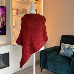 Ladies Irelands Eye Knitted Poncho