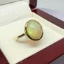 Gold plated Ethiopian Welo Opal Solitaire Ring Image 3