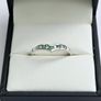 Brand New 9ct White Gold Emerald & Diamond Wishbone Ring Image 3