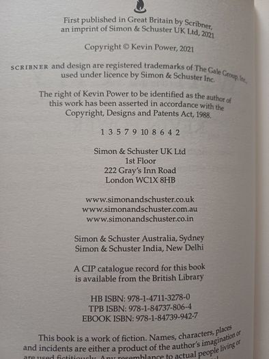 White City by Kevin Power (Crime Mystery Paperback 2021)