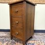 Vintage French Country Oak Nightstand Image 5