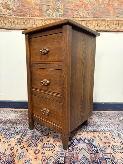 Vintage French Country Oak Nightstand