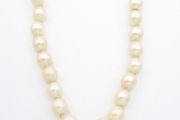 Vintage Cultured Pearls Silver Necklace