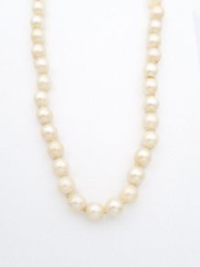 Vintage Cultured Pearls Silver Necklace