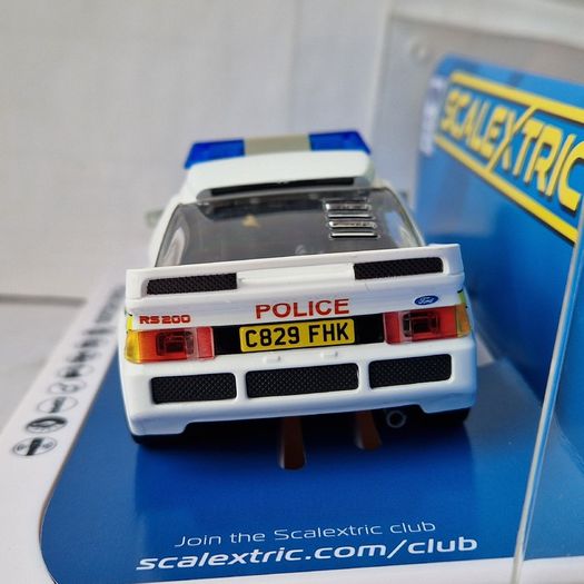 Scalextric Ford RS200 - Police Slot Car ( C4341 classic street )