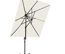 Cantilever Umbrella with Double Top Sand 250x250 cm