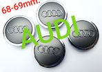 4x Audi 68mm 69mm 3D Silver Chrome alloy wheel centre caps cap 4B0601170 Hub Cover