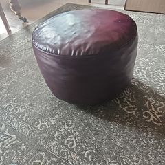 Ox blood food stool on casters
