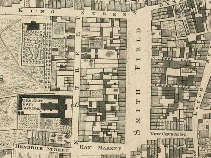 Framed reprocuction John Rocque maps