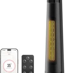 Electric Portable Space Heaters, 2000W PTC Ceramic Heater with WiFi & Voice Control, 70  Oscillation for 220 sq.ft, 3 Heat Modes, 45dB Smart Portable Space Heaters for Office & Home Use