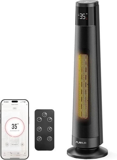 Electric Portable Space Heaters, 2000W PTC Ceramic Heater with WiFi & Voice Control, 70  Oscillation for 220 sq.ft, 3 Heat Modes, 45dB Smart Portable Space Heaters for Office & Home Use