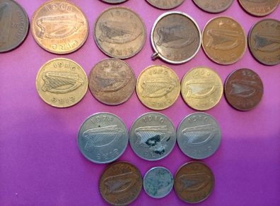 Vintage Irish Pre-Decimal & Decimal Coin Lot.