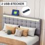 Bed frame. King Size Bed 160cmx200cm. New In Box With Usb Ports And Led Lights. Image 6