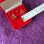 9 Carat Gold 4 Garnet Earrings Image 5
