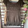 Brown crochet top/ tunic/cover up 100% cotton Image 6
