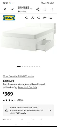 IKEA double storage bed
