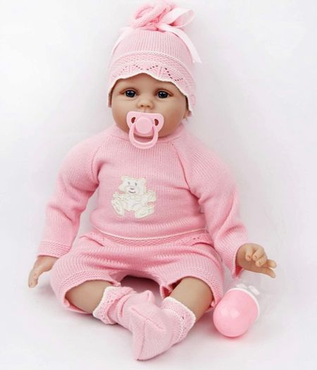 Realistic Reborn Dolls Baby Girl 22inch 55cm Soft Vinyl Silicone Real Life Baby Dolls Looking Newborn Reborn Dolls Toddler Baby Girl Toy Best Xmas Gift (FREE POSTAGE)