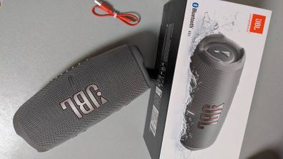 JBL Charge 5 grey Bluetooth speaker