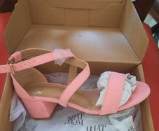 Pink Blush Suede Effect Sandals