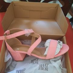 Pink Blush Suede Effect Sandals