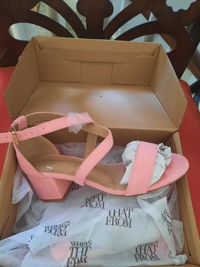 Pink Blush Suede Effect Sandals