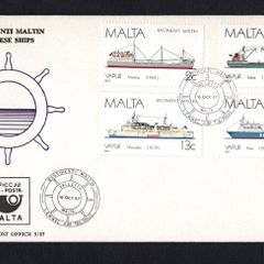 1986 Malta Maltase Ships Commemorative Stamps First Day Cover (FDC)