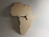 Custom Unique Bespoke Africa Shape Clock Africa Map Wooden