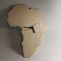Custom Unique Bespoke Africa Shape Clock Africa Map Wooden